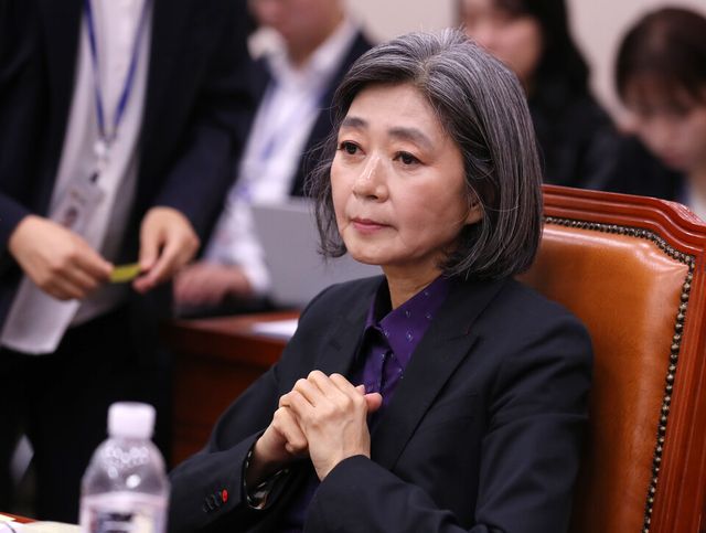 김행 여성가족부 장관 후보자가 지난 5일 오전 서울 여의도 국회에서 열린 인사청문회에 참석해 의원들의 질문을 듣고 있다.&nbsp; [사진제공=뉴시스]