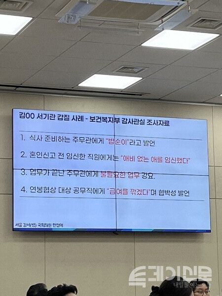 서기관 관질사례-복지부 감사관실 조사자료 @투데이신문<br>