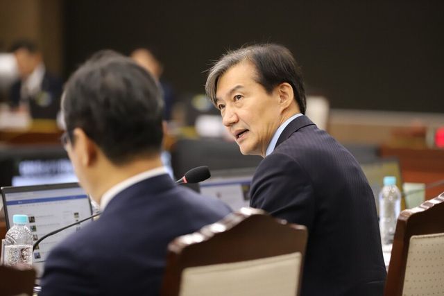 조국 조국혁신당 대표가 지난 10일 국회 국방위원회의 합동참보본부 대상 국정감사에서 질의하고 있다. [사진제공=조국 의원실]