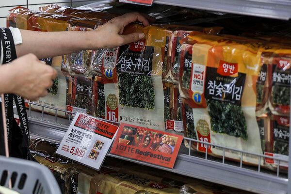 5월 김 물가가 6년 4개월만에 가장 큰 폭으로 올랐다. [사진 출처=뉴시스]<br>