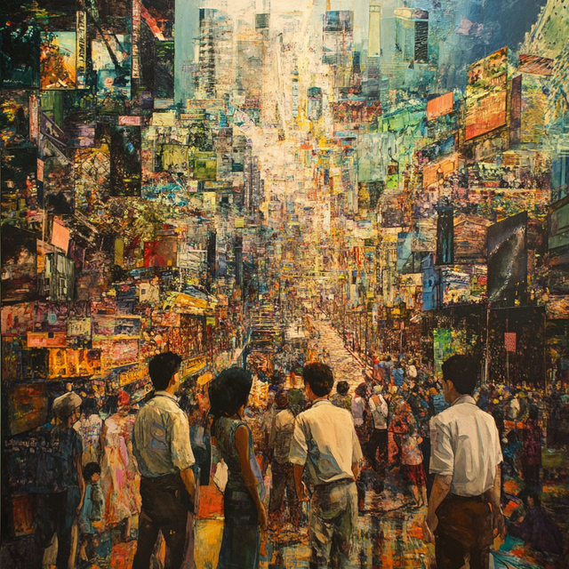 이미지 생성 AI 프로그램이 그린 디지털 사회를 살아가는 미래 시민들 ⓒ Midjourney