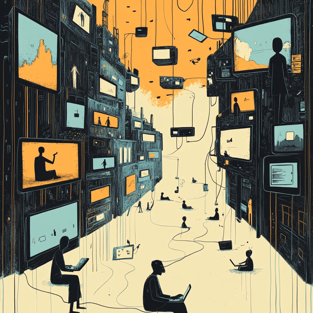 이미지 생성 AI 프로그램이 그린 디지털 격차 사회 ⓒ Midjourney