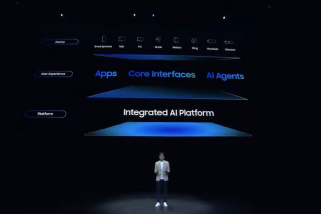 삼성전자 Jay Kim 고객 경험 책임자가 프레젠테이션을 진행하고 있다. [사진=Live 화면캡처]