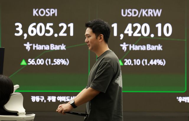 10일 코스피가 전 거래일(3549.21)보다 48.90포인트(1.38%) 오른 3598.11에 개장했다. [사진=뉴시스]