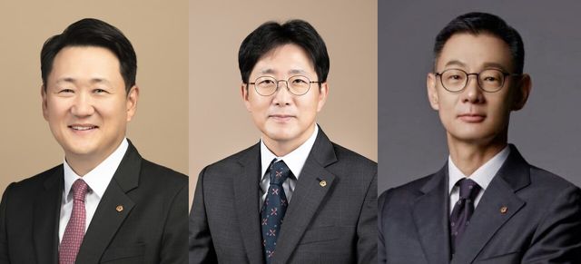 (왼쪽부터)한화 건설부문 김우석 대표 내정자, 한화임팩트 양기원 대표 내정자, 한화세미텍 김재현 대표 내정자. [사진=한화그룹]