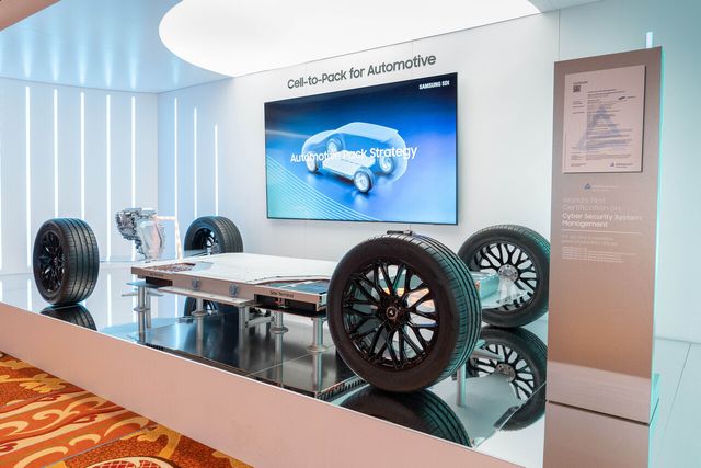 삼성SDI가 CES 2025에서 전기차 배터리 셀투팩(Cell to Pack) 컨셉 제품을 전시했다. [사진=삼성SDI]