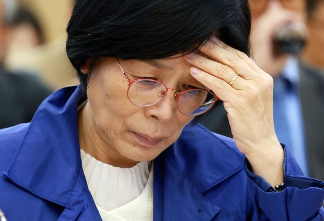 국회 최민희 과방위원장이 지난 28일 서울 여의도 국회 의원회관에서 진행된 ‘K-바이오 혁신 세미나’에 참석해 있다. [사진제공=뉴시스]<br>