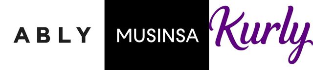 에이블리, 무신사, 컬리 각사 CI.