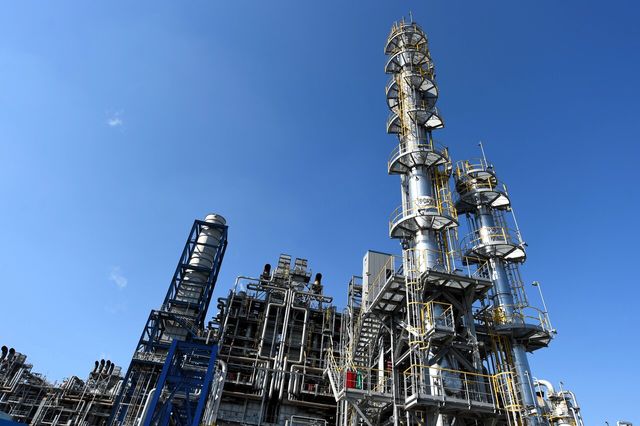 한화토탈에너지스 탄소 포집 파일럿 설비 모습. [사진=한화토탈에너지스]