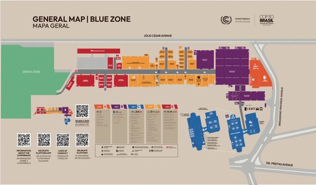 COP30 행사장 Blue Zone 지도 [이미지 제공=UNFCCC 공식 홈페이지]