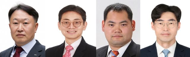 (왼쪽부터) 통영에코파워 김영한 대표이사,&nbsp;HDC현대PCE 김상균 대표이사,&nbsp;부산컨테이너터미널 이종원 대표이사,&nbsp;HDC랩스 최선영 대표이사 직무대행. [사진=HDC현대산업개발]<br>