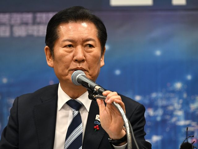 정청래 더불어민주당 대표가 10일 오전 광주 서구 김대중컨벤션센터에서 열린 민주당 현장 최고위원회의에서 발언하고 있다. [사진제공=뉴시스]