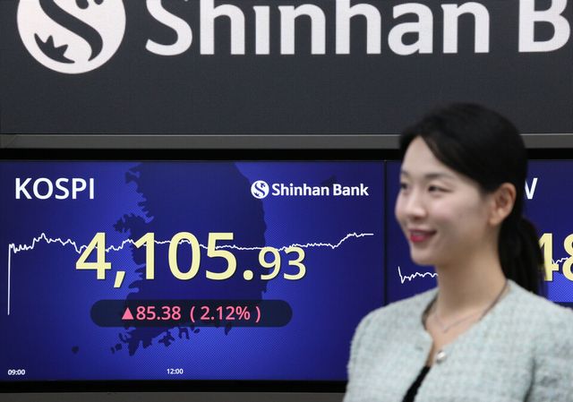 22일 코스피는 전 거래일보다 85.38포인트 오른 4105.93에 마감했다. [사진=신한은행]