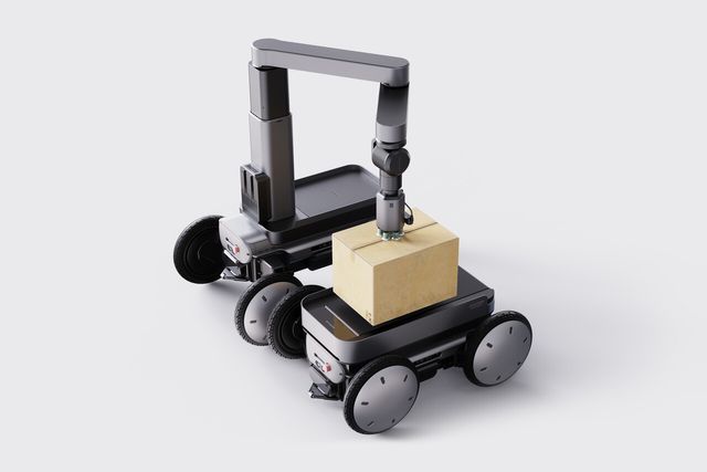 모베드(MobED)가 박스를 싣는 모습. [사진=현대차그룹]