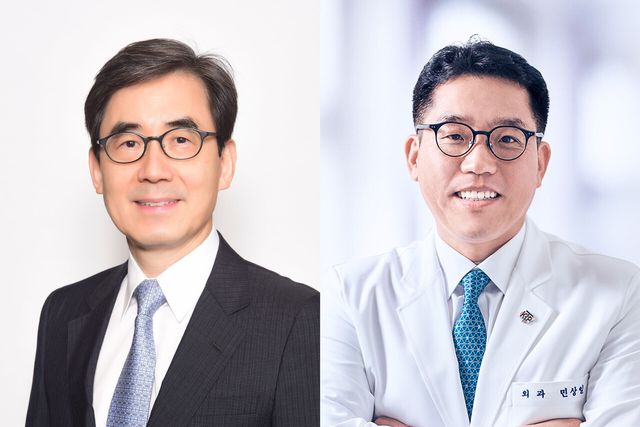 서울대병원 의생명연구원 김효수(왼쪽) 교수, 이식혈관외과 민상일 교수. [사진=서울대병원]