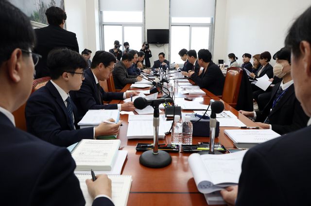 11일 서울 여의도 국회에서 열린 기획재정위원회 제1차 조세소위원회에서 국민의힘 박수영 위원장이 회의를 주재하고 있다. [사진=뉴시스]