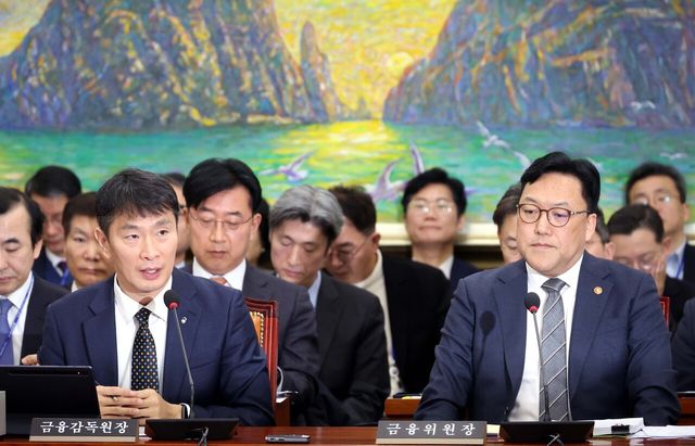 18일 정무위원회 전체회의에 참석해 발언 중인 이복현 금감원장 [사진=뉴시스]