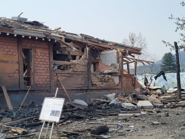 경기 포천시에서 발생한 군 폭탄 오발사고 현장 인근의 전경 . [사진제공=뉴시스]