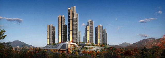 현대건설이 지난 23일 수주한 부산 연산5구역 투시도. [사진=현대건설]