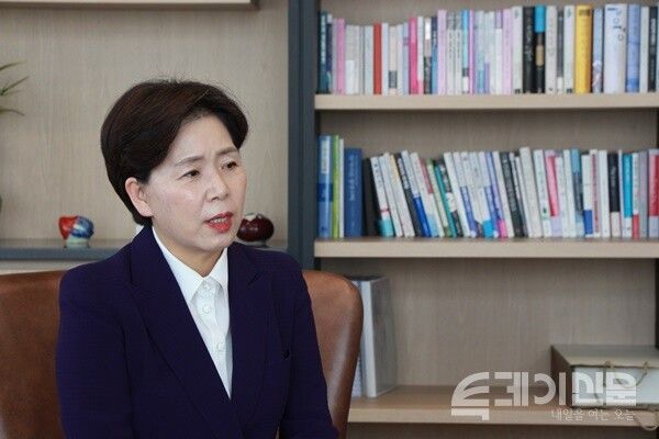 국민의힘 양향자 전 의원이 11일 투데이신문과의 인터뷰에서 출정식에 대해 이야기 하고 있다.&nbsp;ⓒ투데이신문&nbsp;<br>