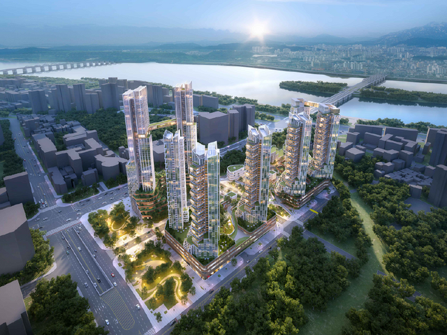 용산 정비창전면 제1구역 조합 원안 설계 조감도. [사진=포스코이앤씨]