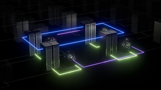 양자 프로세서와 고전 프로세서를 연결해 하이브리드 알고리즘을 실행하는 가속 양자 슈퍼컴퓨터 [사진=엔비디아]