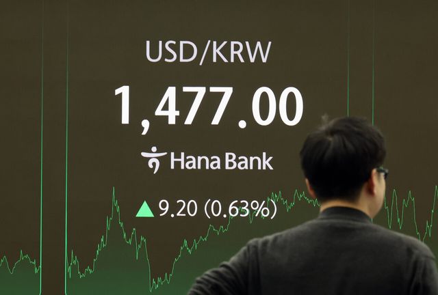 8일 서울 외환시장에서 원·달러 환율은 전 거래일(1467.8원)보다 5.4원 오른 1473.2원에 주간 거래를 마감했다. [사진=뉴시스]