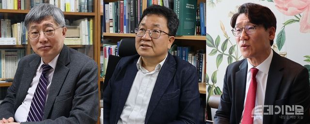 왼쪽부터&nbsp;△고려대 법학전문대학원 장영수 교수 △명지대 법학과 이윤제 교수 △법무법인 지향 박용대 변호사.&nbsp;ⓒ투데이신문