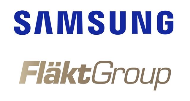 삼성과 독일 공조기기 업체 플랙트그룹(FläktGroup) 로고 [사진=삼성전자]