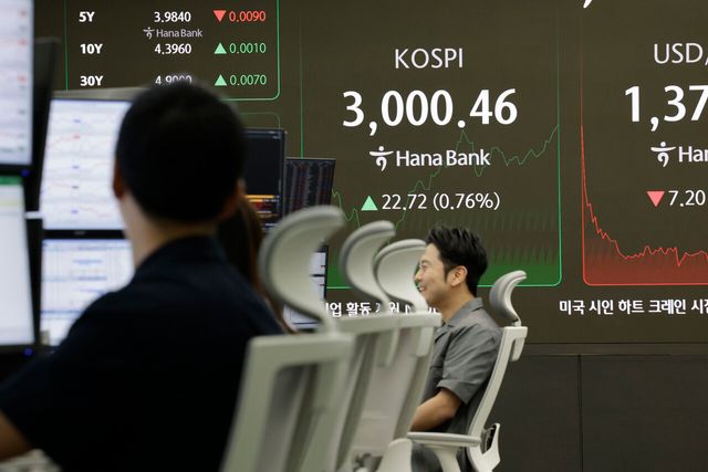 20일 코스피 장중 3000.46을 기록했다. 코스피가 3000선에 오른 건 지난 2022년 1월 이후 3년5개월여 만이다. [사진=뉴시스]