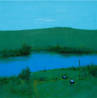 <향수 시리즈 : 가볍게 스쳐가는 바람>, 40×40cm , 목판위에 채색, 2008년 <br>