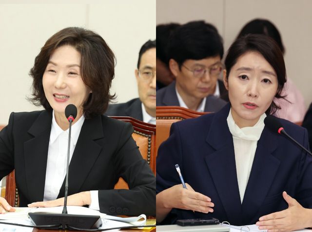 좌= 이진숙 교육부 장관 전 후보자, 우= 강선우 여가부 장관 후보자. [사진제공=뉴시스]