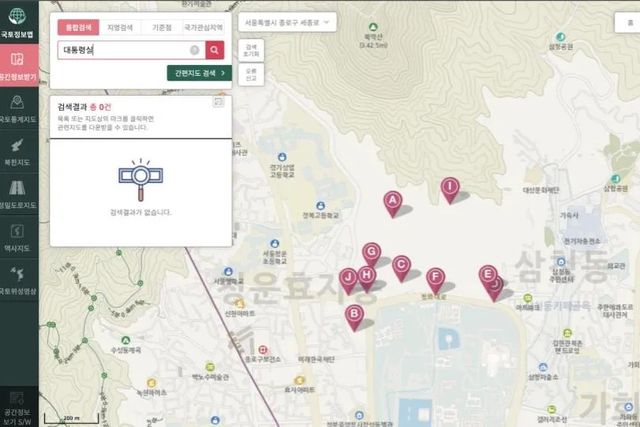 구글 측이 제시한 지도 캡처 이미지. 구글은 길찾기 기능을 위해 반출을 신청한 국가기본도는 이미 민감 정보들이 제거된 상태의 데이터라고 주장하고 있다. [사진=구글코리아]