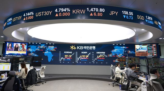15일 한국거래소에 따르면 코스피는 전 거래일보다 74.45포인트(+1.58%) 오른 4797.55에 마감했다. [사진=국민은행]