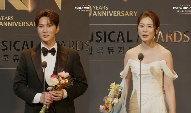 (왼쪽부터) 박은태, 조정은 배우 [사진 제공=한국뮤지컬어워즈&nbsp;