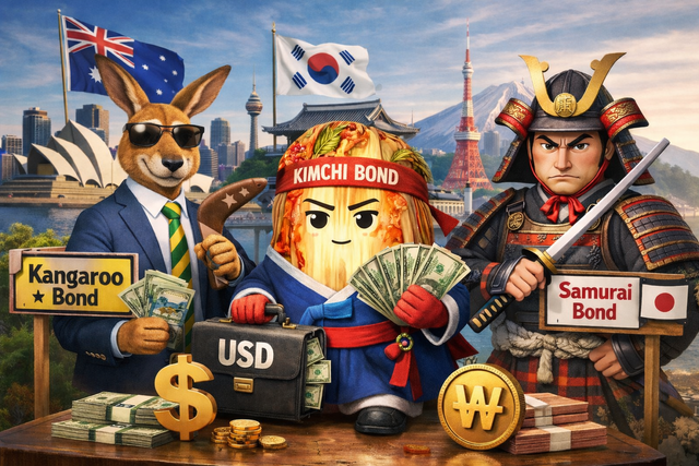 캥거루와 김치, 사무라이 본드 [사진=챗GPT]