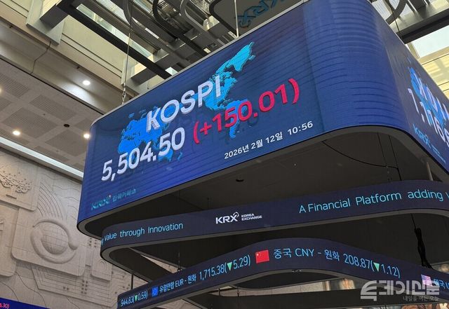 지난 12일 코스피는 사상 처음으로 5500선을 넘어섰다. ⓒ투데이신문