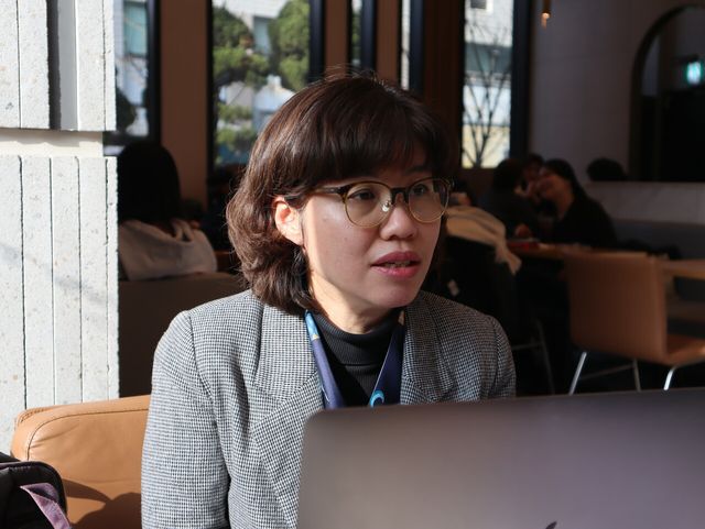 투데이신문과 인터뷰하고 있는 서울여자대학교 교양대학 김현경 교수 ©투데이신문