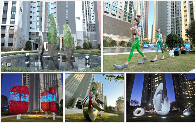 ‘두산위브더제니스 오션시티’에 배치된 5점의 예술 작품. [사진=두산건설]