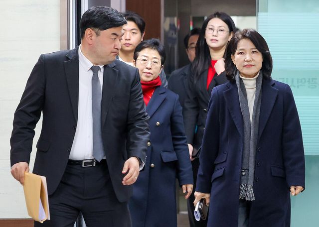 이진숙 전 방송통신위원장이 23일 대구 수성구 국민의힘 대구시당에서 6·3 지방선거 대구시장 경선 컷오프에 대한 입장을 발표하기 위해 참석하고 있다. [사진제공=뉴시스]