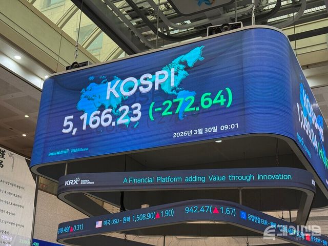 30일 한국거래소에 따르면 코스피는 전 거래일보다 257.07포인트(-4.73%) 내린 5181.80에 개장했다. ⓒ투데이신문