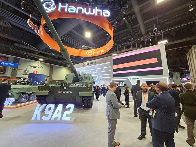 한화에어로스페이스가 ‘AUSA 2024’에 전시한 K9A2의 모습. [사진=한화에어로스페이스]