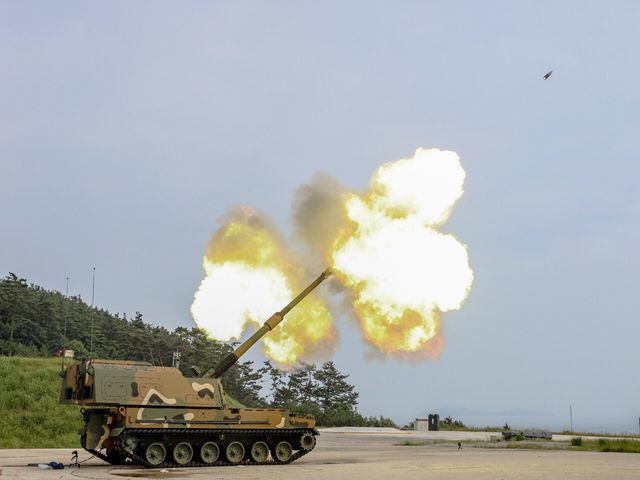 한화에어로스페이스의 K9 자주포. [사진=한화에어로스페이스]<br>