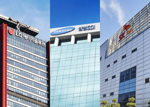 LG에너지솔루션, 삼성SDI, SK온이 지난해 R&D 투자를 확대하며 경쟁력 강화에 나섰다. [사진=각사]