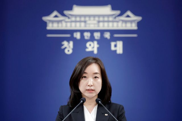 &nbsp;전은수 대변인이 지난 3일 청와대에서 출퇴근 시간대 대중교통 혼잡 완화 대책 관련 브리핑을 하고 있다. [사진제공=뉴시스]<br>