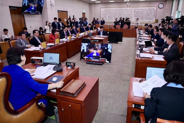 지난달 30일 서울 여의도 국회에서 진행된 윤석열정권정치검찰조작기소의혹사건진상규명국정조사특별위원회 전체회의 현장. [사진제공=뉴시스]