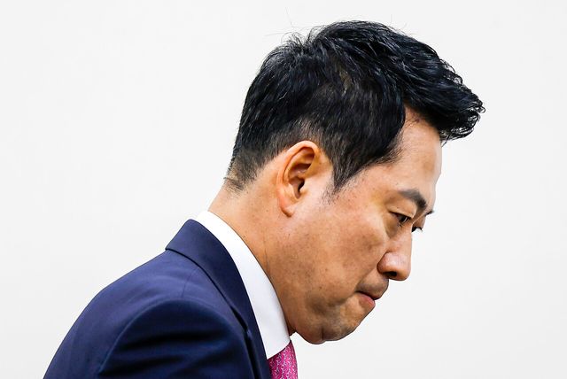 장동혁 국민의힘 대표가 27일 서울 여의도 국회에서 중앙선거관리위원회 선거소청 심리에 출석하기에 앞서 열린 기자회견에 참석하고 있다.