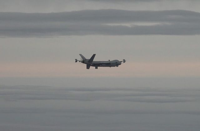 비행중인 MQ-9 무인기의 모습. 사진은 기사와 직접 관련 없음. [사진제공=뉴시스]&nbsp;<br>