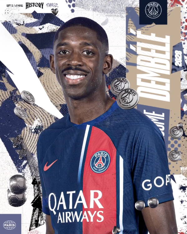 우스망 뎀벨레(파리생제르맹). 파리생제르맹 X 캡처