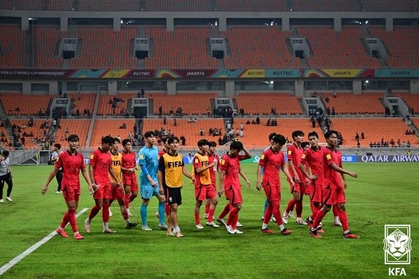 한국 U17 축구대표팀. 대한축구협회 제공